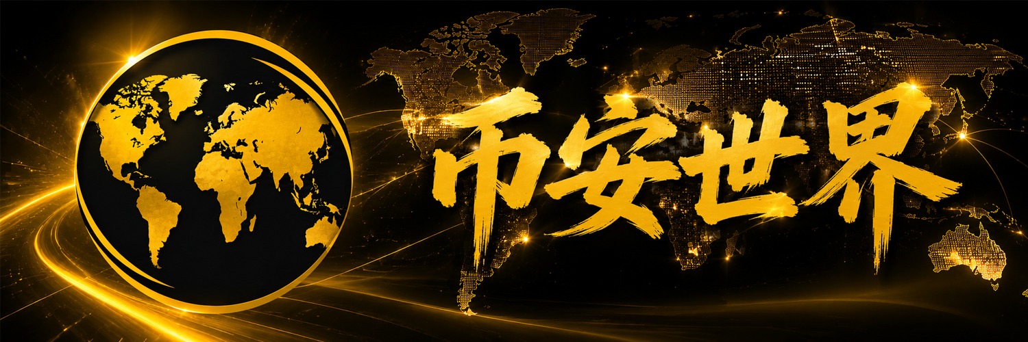 币安世界 banner — gold world map
